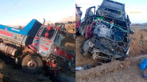 Dos fallecidos y un herido tras choque entre vagoneta y volqueta en la ...