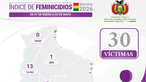 Bolivia registra 30 víctimas de feminicidio en lo que va del 2026: La ...